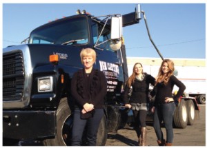 Pictured (left, l-r): Helen Mastriano, Stephanie Mastriano, and Jennifer Mastriano of MGM Carting & Recycling Corp.