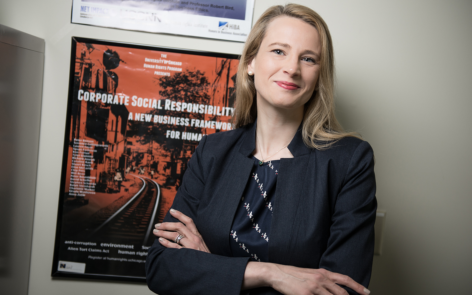 Caroline Kaeb is an Assistant Professor of Business Law and Human Rights at UConn School of Business, where she holds a joint appointment with the Human Rights Institute and a courtesy appointment with the School of Law. (Nathan Oldham/UConn School of Business)