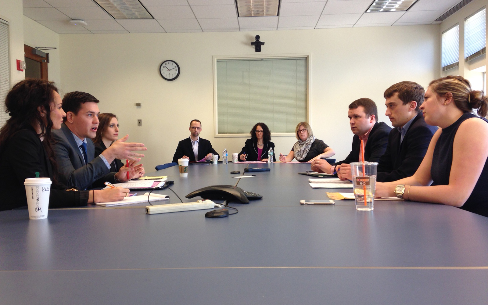 Business and law students participate in the Business Law Negotiation Competition (UConn School of Law)
