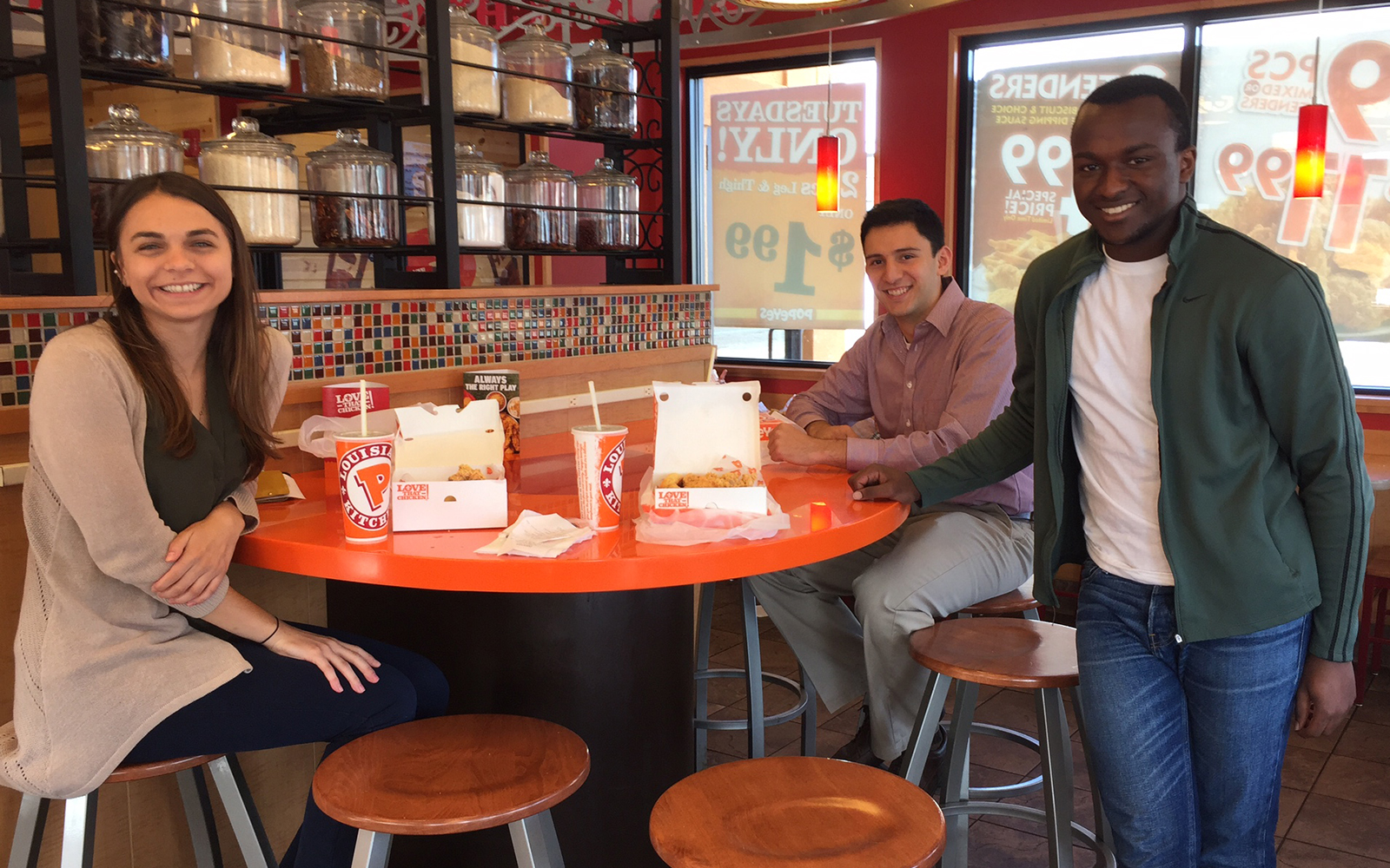 From left: Roma Romaniv, Joaquin Sanchez and Stephen Mwangi, the team of undergraduate finance students who took place in the Cornell Stock Pitch Challenge. (UConn School of Business)