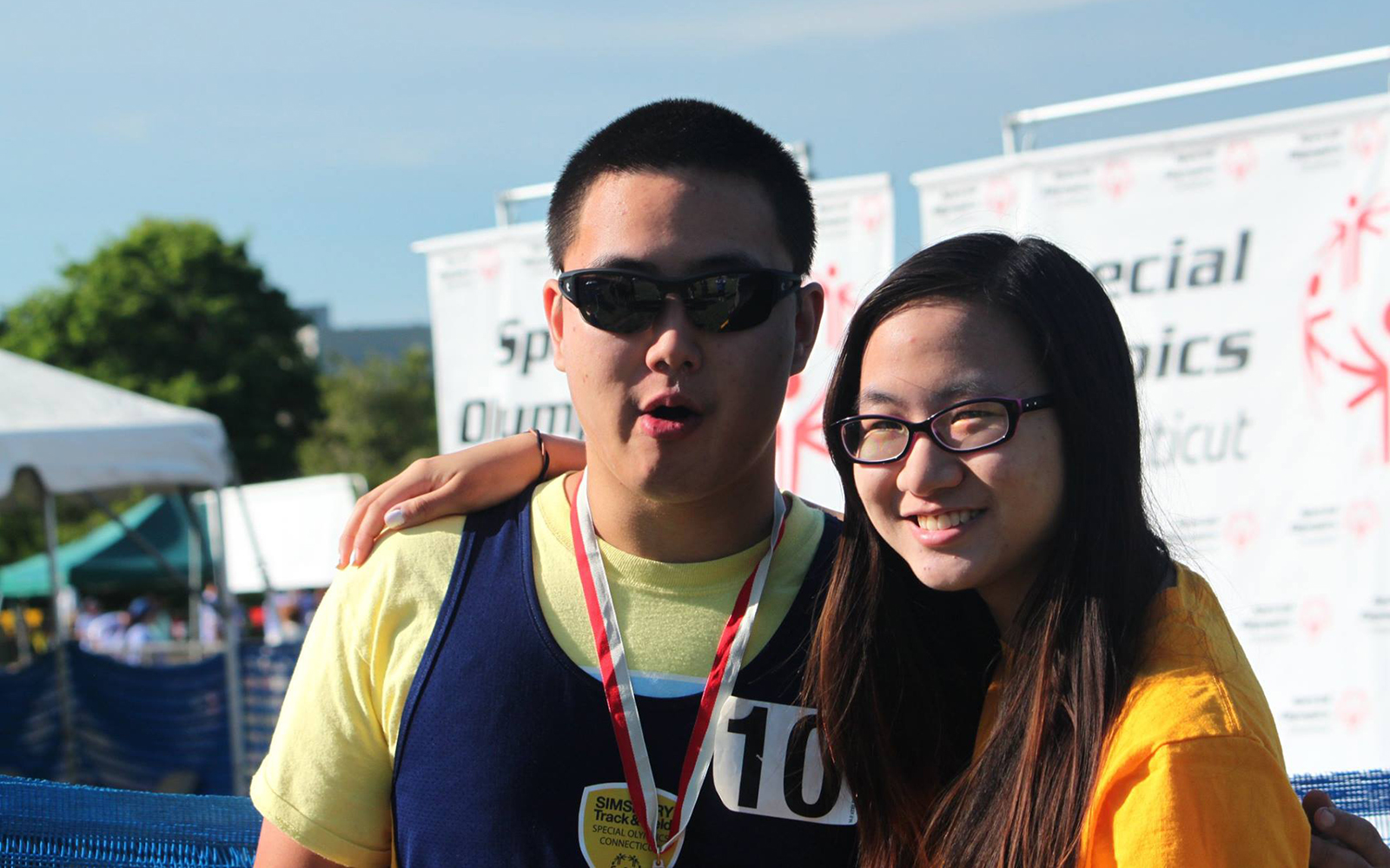 Freshman Megan Go pictured with older brother Timothy, who has inspired her intended career path. (Megan Go)