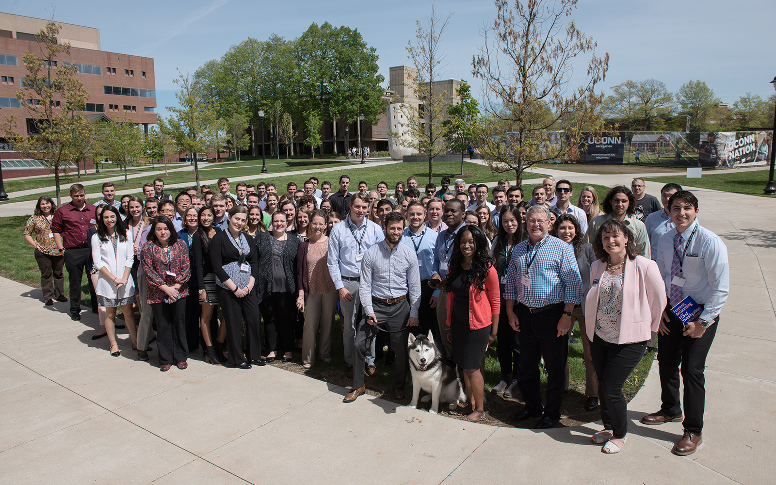 UConn MSA students during their in-residence week in Storrs last summer. (Nathan Oldham/UConn School of Business)