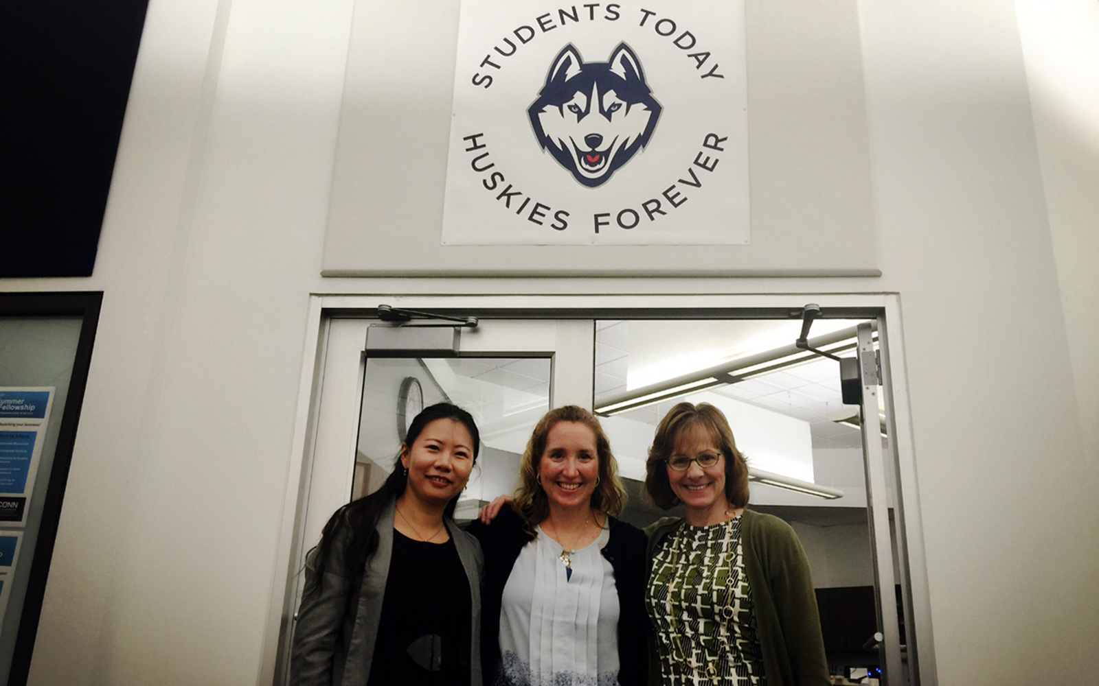 From left: Guanwei Tao and project mentors Michelle Cote and Caroline Dealy. (Guanwei Tao)