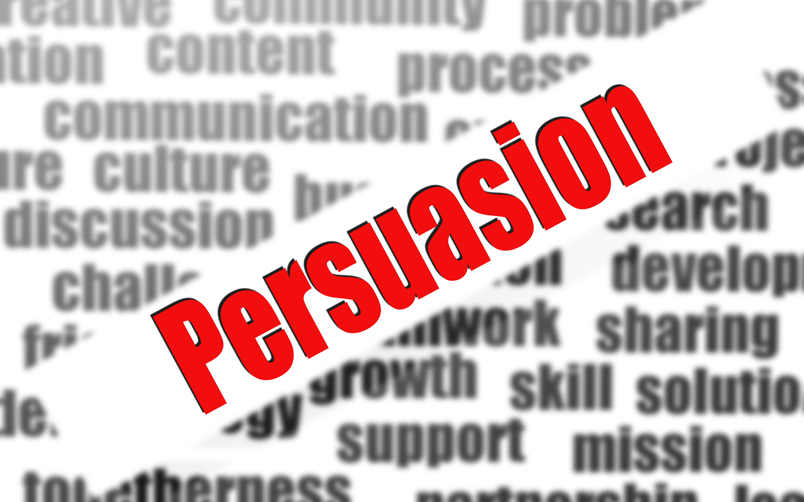 Persuasion word cloud 