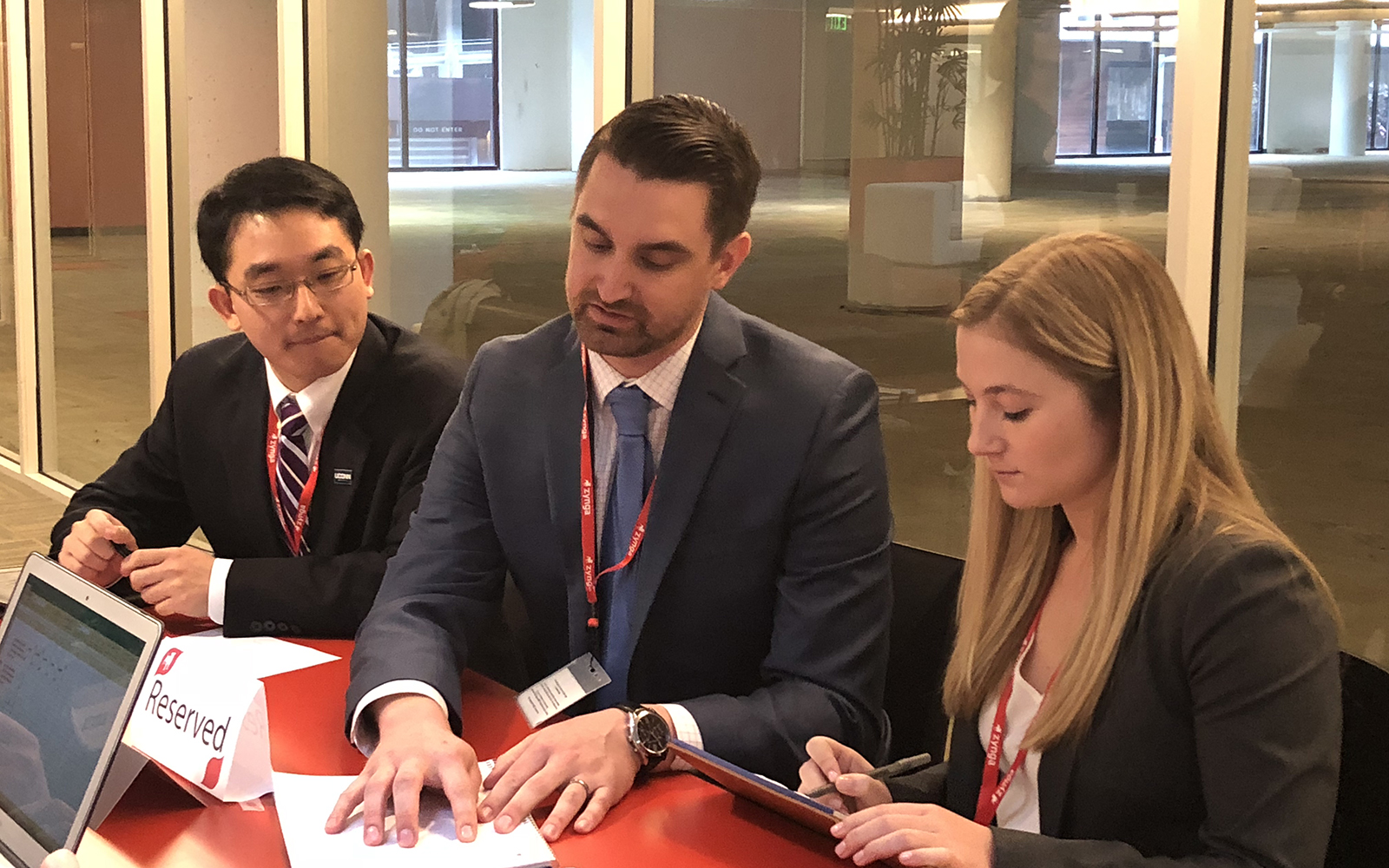 Students at negotiation competition