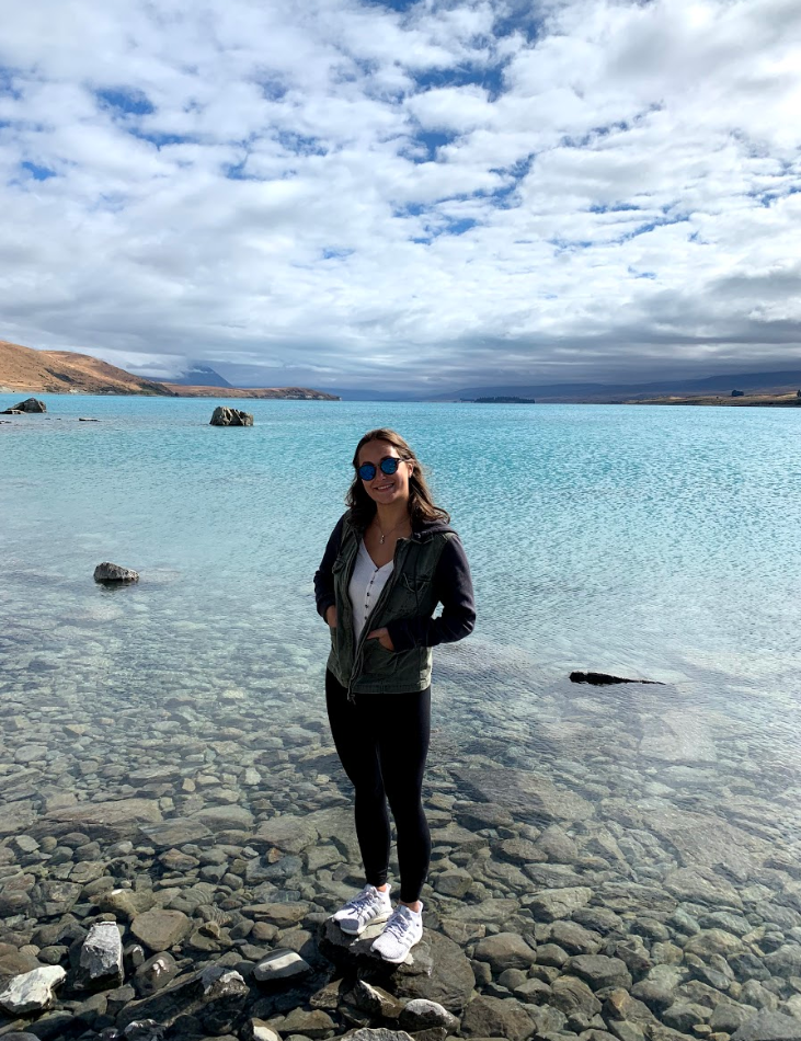Victoria as she visits South Island in New Zealand (Victoria Myers / UConn School of Business)