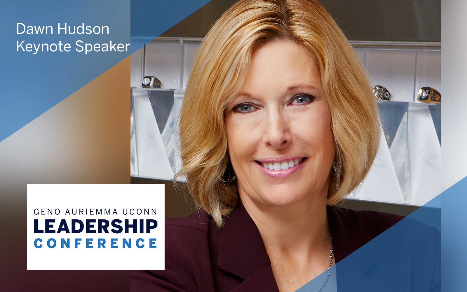 Photo of Dawn Hudson, Keynote Speaker for the Geno Auriemma UConn Leadership Conference.