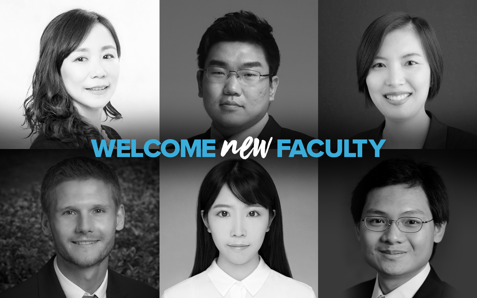 Top row, left to right: Yiming Qian (Finance), Miao Bai (OPIM), Nina Xu (Accounting).  Bottom row, left to right: Stefan Hock (Marketing), Chen Liang (OPIM), Weining Bao (Marketing). (UConn School of Business)