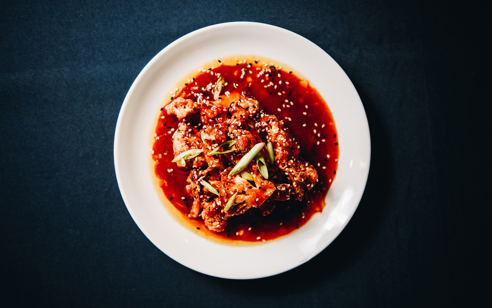Plated Honey Sriracha Cauliflower (Nathan Oldham / UConn School of Business)