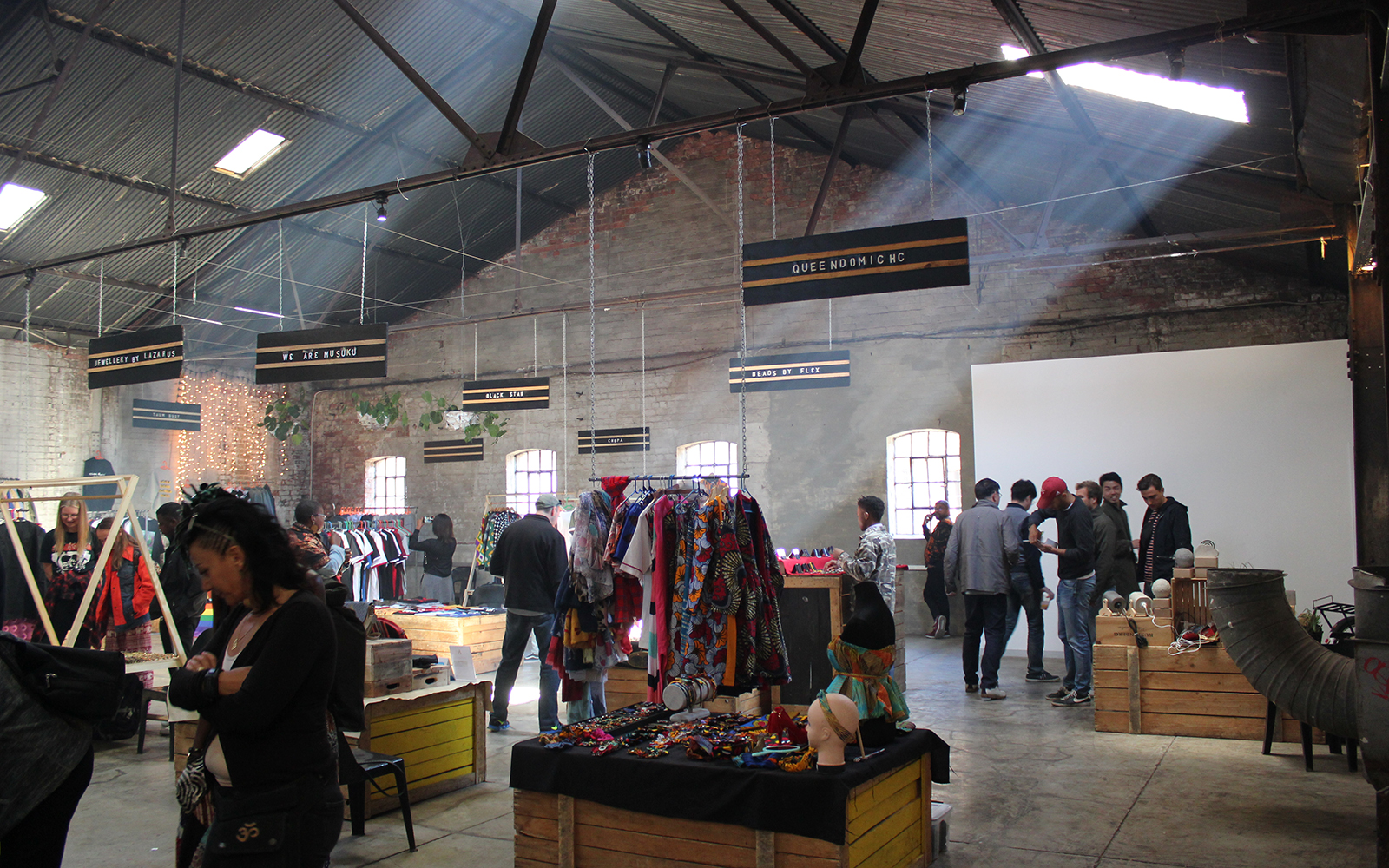 Students shop at Market on Main while in Maboneng in Johannesburg.