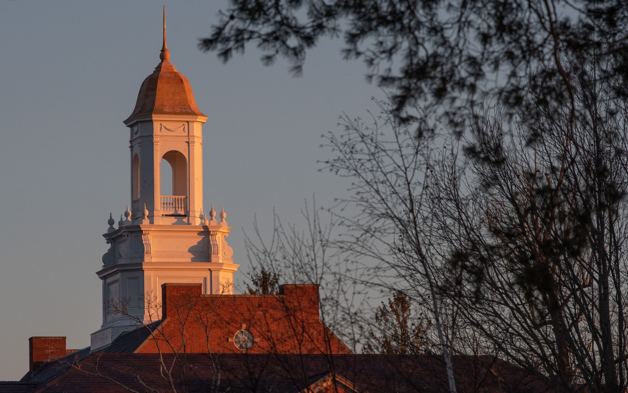 Wilbur Cross at sunset.