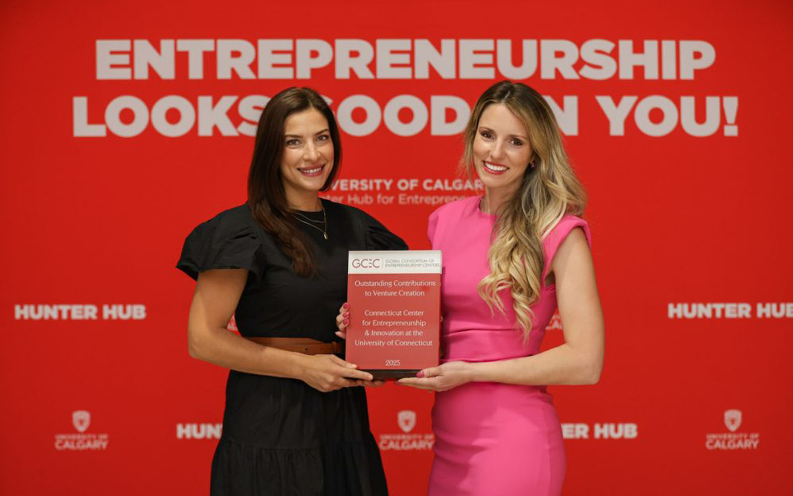 From left: Alycia Chrosniak, CCEI's assistant director of brand and venture development, and Jennifer Mathieu, CCEI's executive director, were on hand for the award ceremony in Calgary.